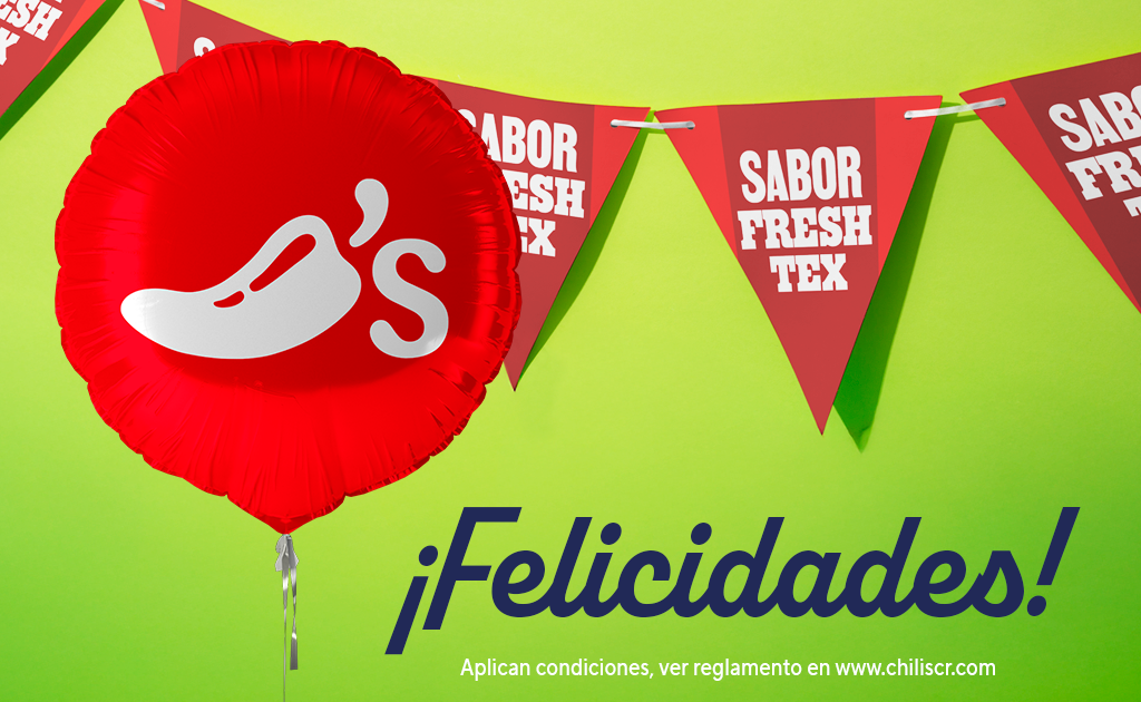 Diseño de giftcard Chili's Costa Rica